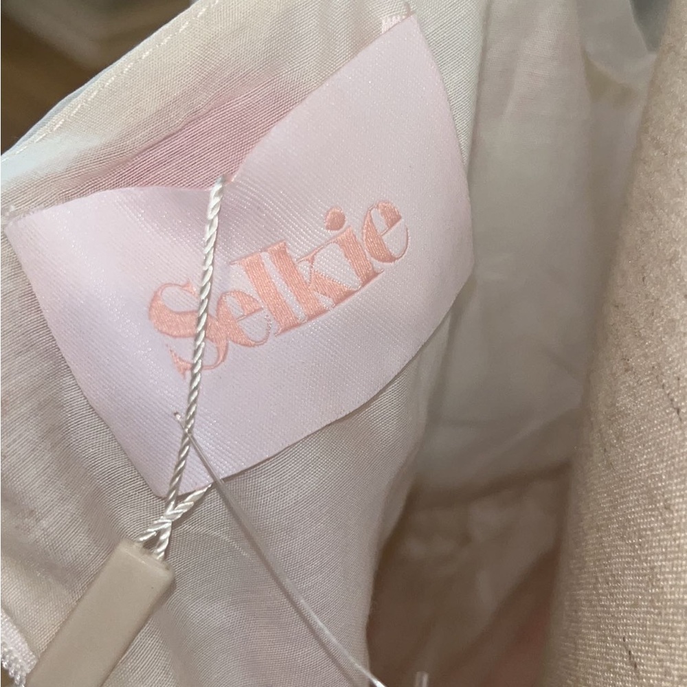 🚫SOLD🚫 NWT Selkie’The Kiss on the lips’ silk gauze puff mini dress sz L - Picture 15 of 16